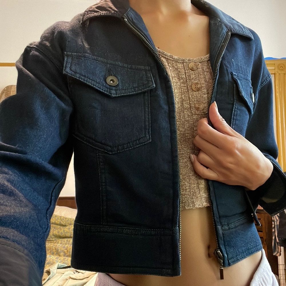 [COMME ÇA ISAM (Japanese Brand)] Denim Cropped Jacket